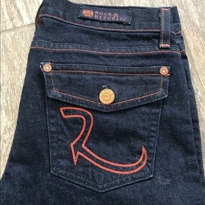 Rock & Republic jeans dark wash boot cut leg